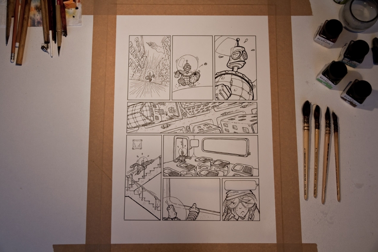 Planche N° 1 prête pour la mise en couleur | Micha&euml;l Terraz